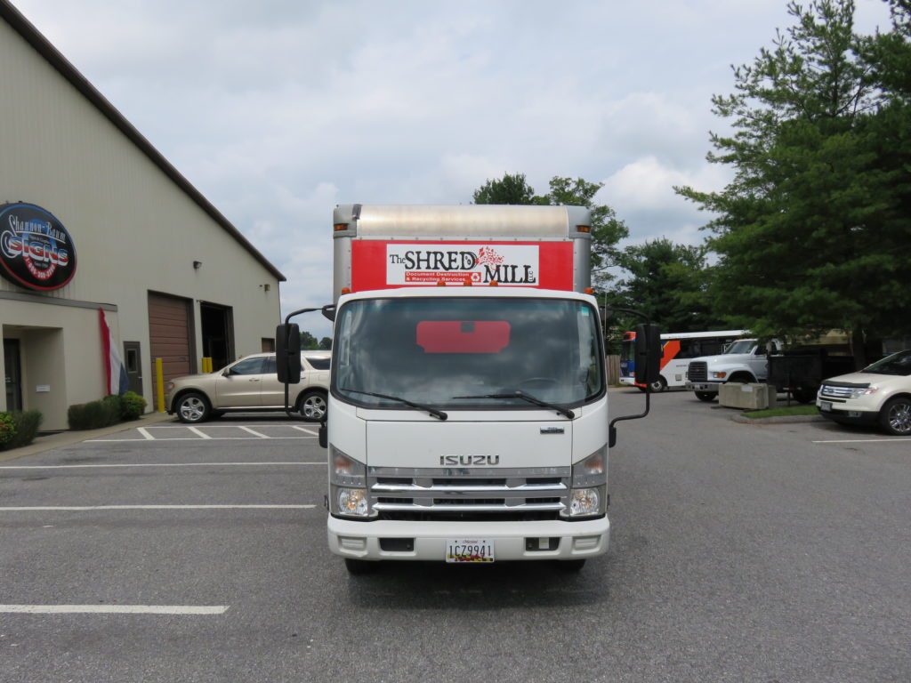 Vinyl wrapped box truck