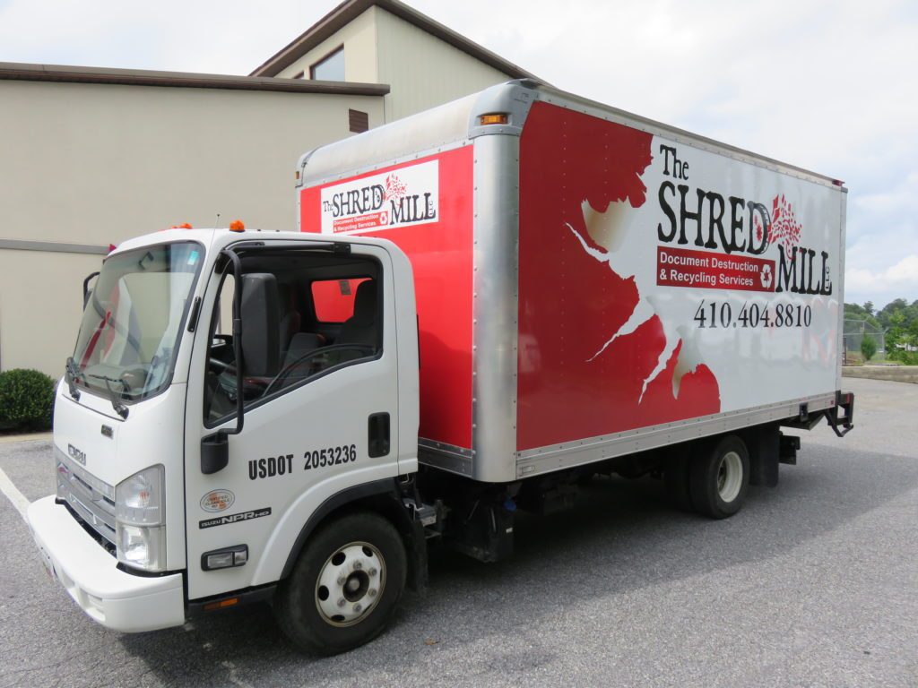 Vinyl wrapped box truck