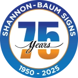 Shannon Baum Signs 75 Years Logo